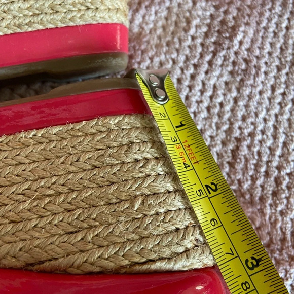 Prada Red Espadrille Peep-Toe Shoes - Picture 11 of 12